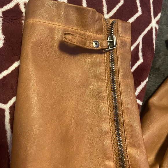 Max studio brown leather jacket - Picture 4 of 5